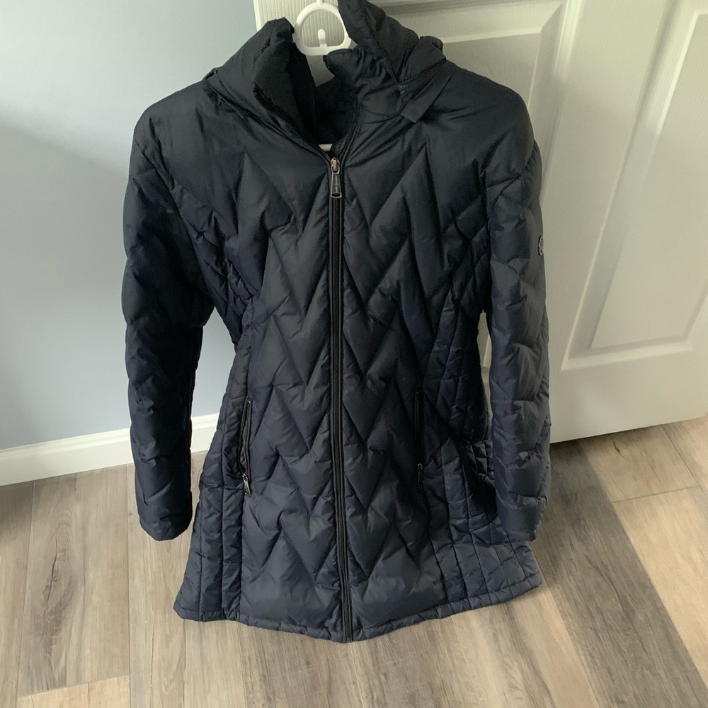 Womens Large MK Navy Blue Downcoat